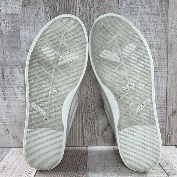 Vionic Beach Marshall Womens 7.5 Canvas Slip On Sneaker Flats Casual Shoes White - Picture 13 of 14